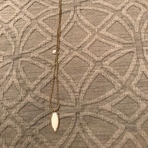 Kendra Scott White Arrowhead Necklace